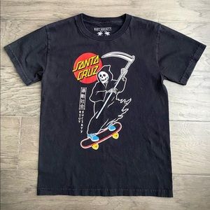 Riot Society- Santa Cruz- Reaper skater boys shirt //VGUC